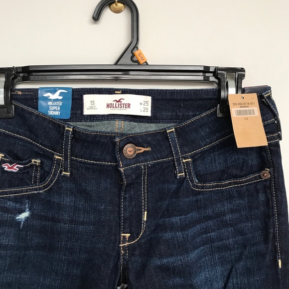 NWT Hollister 2010s Super Skinny Jeans Size 1S W25 L29 - Picture 2 of 7